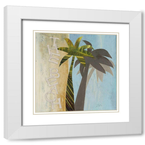The Beach White Modern Wood Framed Art Print with Double Matting by Pinto, Patricia