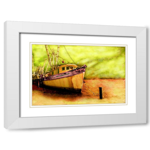 Boat VI White Modern Wood Framed Art Print with Double Matting by Mabat, Ynon