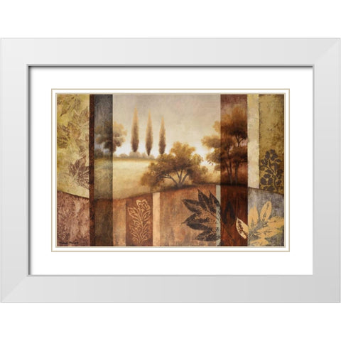 Summer Changes I White Modern Wood Framed Art Print with Double Matting by Marcon, Michael