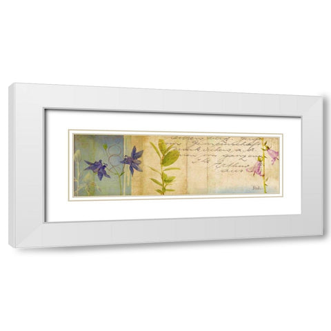 Wildflower Panel I White Modern Wood Framed Art Print with Double Matting by Pinto, Patricia