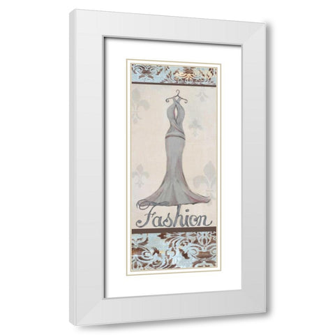 Fashion White Modern Wood Framed Art Print with Double Matting by Hakimipour-Ritter