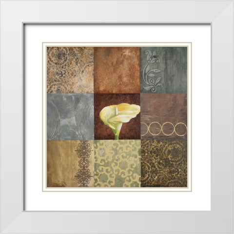 Lily Expression I White Modern Wood Framed Art Print with Double Matting by Marcon, Michael