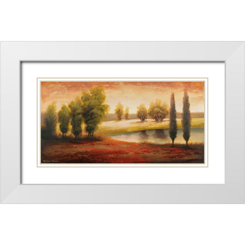 Summer Gleam White Modern Wood Framed Art Print with Double Matting by Marcon, Michael