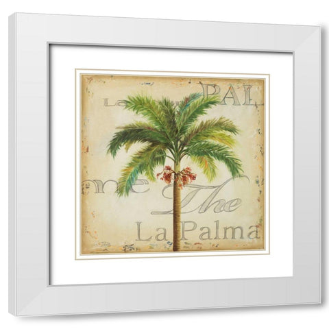 La Palma II White Modern Wood Framed Art Print with Double Matting by Pinto, Patricia