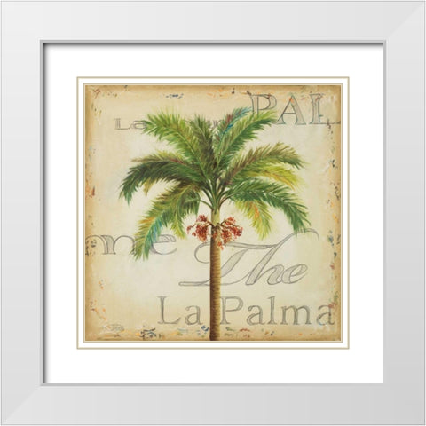 La Palma II White Modern Wood Framed Art Print with Double Matting by Pinto, Patricia