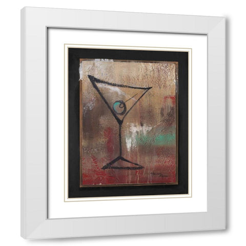 S.O.S. Club I White Modern Wood Framed Art Print with Double Matting by Hakimipour-Ritter