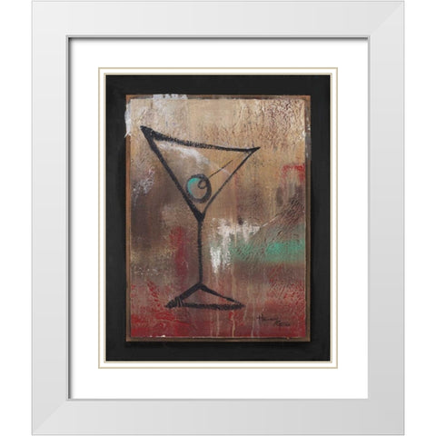 S.O.S. Club I White Modern Wood Framed Art Print with Double Matting by Hakimipour-Ritter