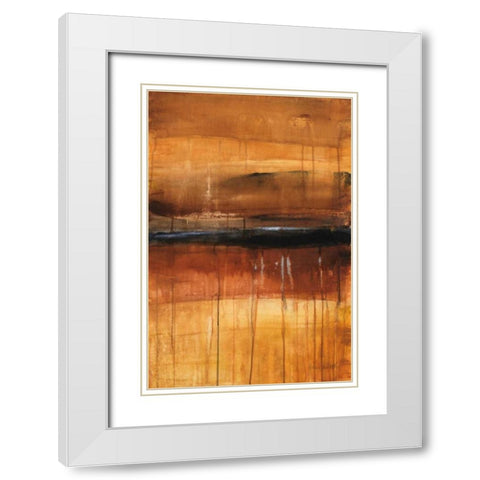 Autumn Glows II White Modern Wood Framed Art Print with Double Matting by Loreth, Lanie
