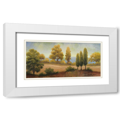September Vista White Modern Wood Framed Art Print with Double Matting by Marcon, Michael