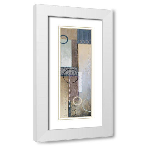 Colors of Rain II White Modern Wood Framed Art Print with Double Matting by Marcon, Michael