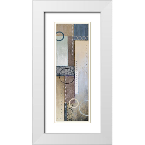 Colors of Rain II White Modern Wood Framed Art Print with Double Matting by Marcon, Michael