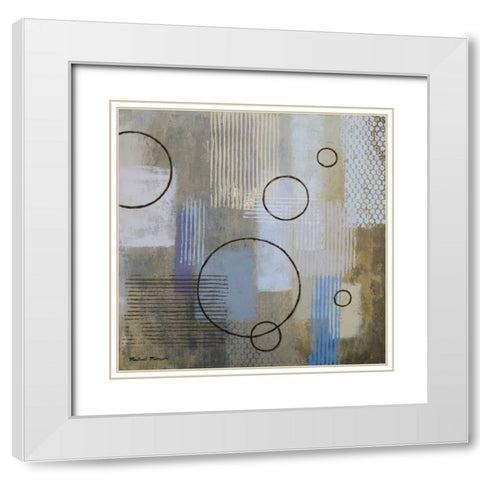 Rain Abstract II White Modern Wood Framed Art Print with Double Matting by Marcon, Michael