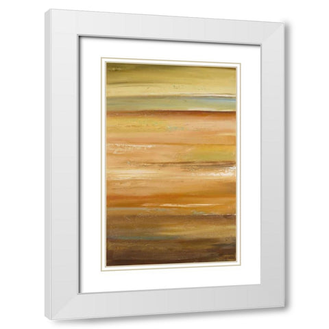 Sunrise II White Modern Wood Framed Art Print with Double Matting by Pinto, Patricia