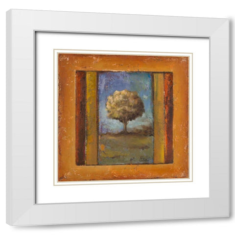 Lonely Trees IV White Modern Wood Framed Art Print with Double Matting by Pinto, Patricia