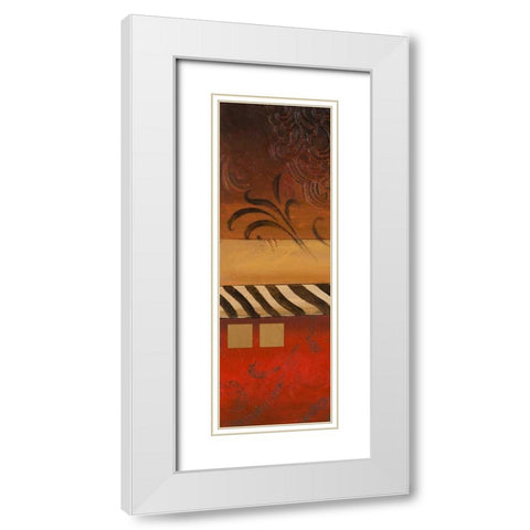 Red Collage II White Modern Wood Framed Art Print with Double Matting by Pinto, Patricia