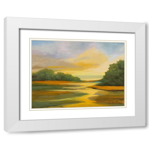 Afternoon II White Modern Wood Framed Art Print with Double Matting by Arenas, Nelly