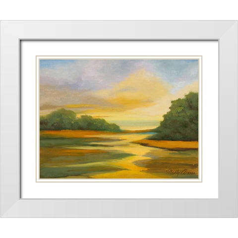 Afternoon II White Modern Wood Framed Art Print with Double Matting by Arenas, Nelly