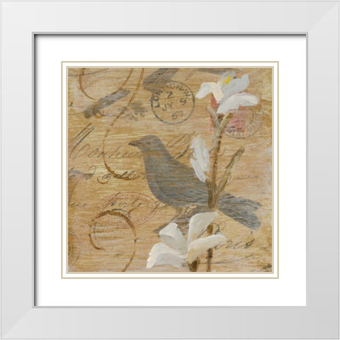 Morning Song II White Modern Wood Framed Art Print with Double Matting by Loreth, Lanie