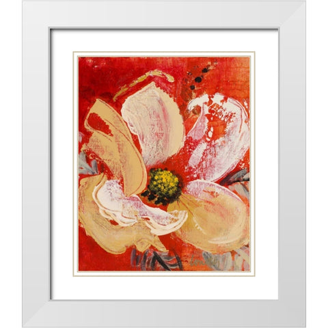 Dazzlin I White Modern Wood Framed Art Print with Double Matting by Loreth, Lanie