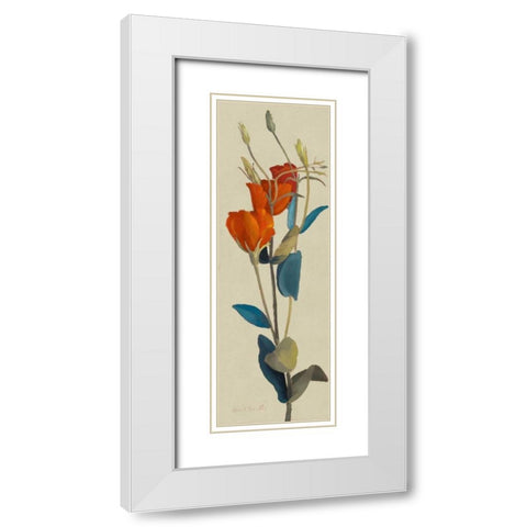 Red Grandiflorum I White Modern Wood Framed Art Print with Double Matting by Loreth, Lanie