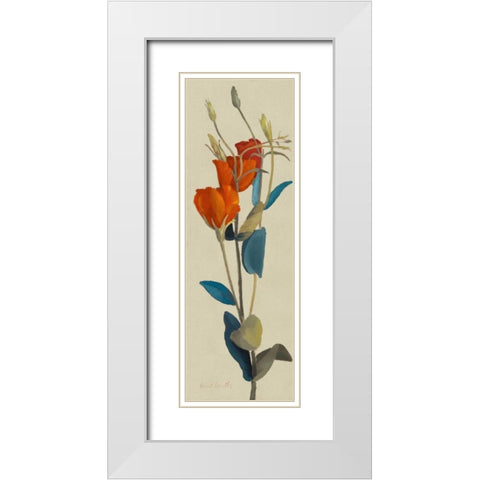 Red Grandiflorum I White Modern Wood Framed Art Print with Double Matting by Loreth, Lanie