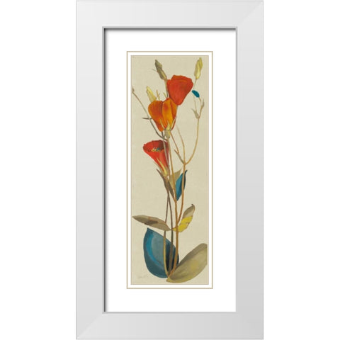 Red Grandiflorum II White Modern Wood Framed Art Print with Double Matting by Loreth, Lanie
