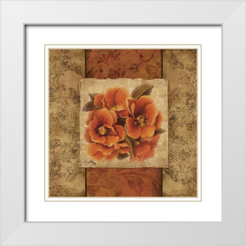 Spice Flower I White Modern Wood Framed Art Print with Double Matting by Medley, Elizabeth