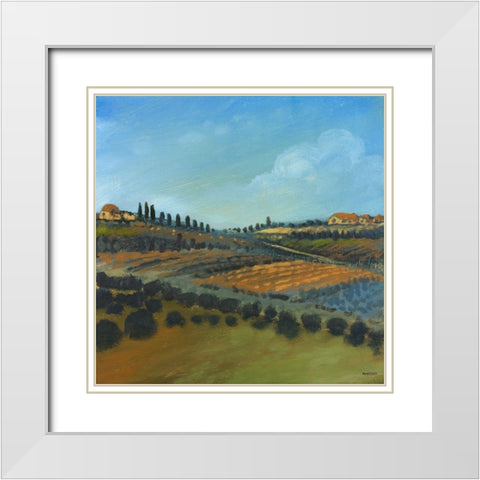 Italy I White Modern Wood Framed Art Print with Double Matting by Kingsley
