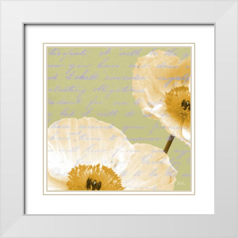 Written In The Wind I White Modern Wood Framed Art Print with Double Matting by Pinto, Patricia