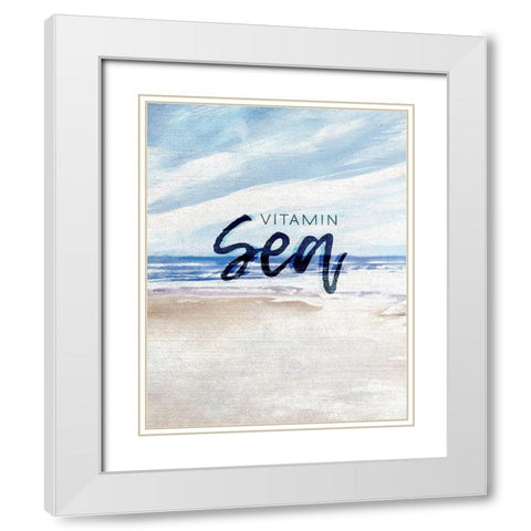 Vitamin Sea White Modern Wood Framed Art Print with Double Matting by Kingsley