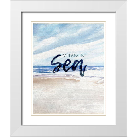 Vitamin Sea White Modern Wood Framed Art Print with Double Matting by Kingsley