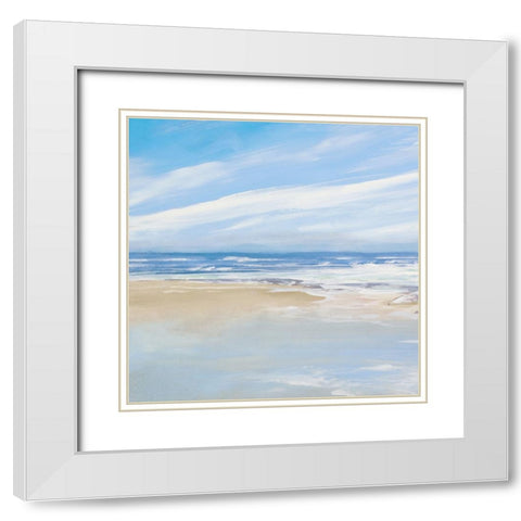 Sea Breeze I White Modern Wood Framed Art Print with Double Matting by Meneely, Dan