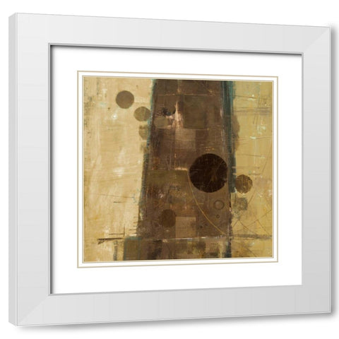 Theory I White Modern Wood Framed Art Print with Double Matting by Kingsley