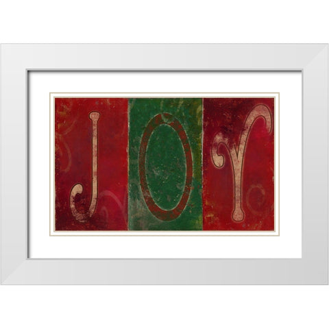 Holiday Joy White Modern Wood Framed Art Print with Double Matting by Pinto, Patricia