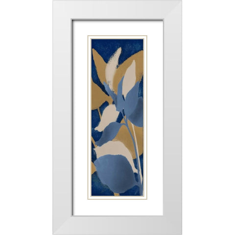 Sur Indigo II White Modern Wood Framed Art Print with Double Matting by Loreth, Lanie