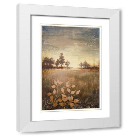 Distant Light White Modern Wood Framed Art Print with Double Matting by Marcon, Michael