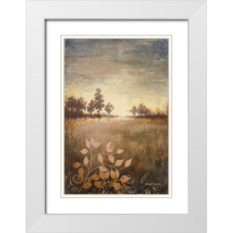 Distant Light White Modern Wood Framed Art Print with Double Matting by Marcon, Michael