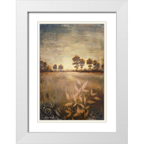 Distant Season White Modern Wood Framed Art Print with Double Matting by Marcon, Michael