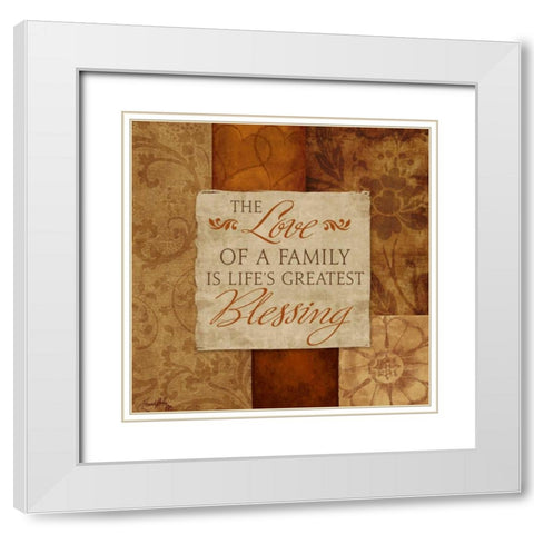 Love of a Family White Modern Wood Framed Art Print with Double Matting by Medley, Elizabeth
