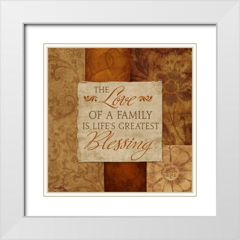 Love of a Family White Modern Wood Framed Art Print with Double Matting by Medley, Elizabeth