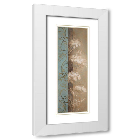 Delicate Beauty in Blue III White Modern Wood Framed Art Print with Double Matting by Loreth, Lanie
