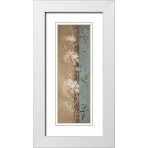 Delicate Beauty in Blue  IV White Modern Wood Framed Art Print with Double Matting by Loreth, Lanie