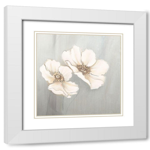 White Plantation II White Modern Wood Framed Art Print with Double Matting by Pinto, Patricia