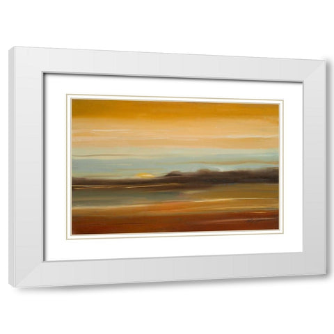 Late Afternoon I White Modern Wood Framed Art Print with Double Matting by Arenas, Nelly