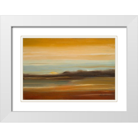 Late Afternoon I White Modern Wood Framed Art Print with Double Matting by Arenas, Nelly