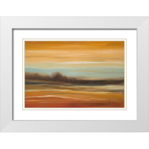 Late Afternoon II White Modern Wood Framed Art Print with Double Matting by Arenas, Nelly
