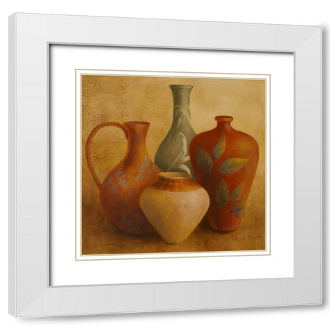 Decorative Vessel Still Life II White Modern Wood Framed Art Print with Double Matting by Loreth, Lanie
