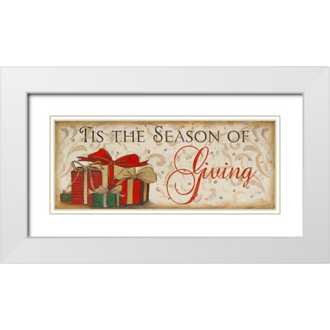 Season of Giving White Modern Wood Framed Art Print with Double Matting by Pinto, Patricia