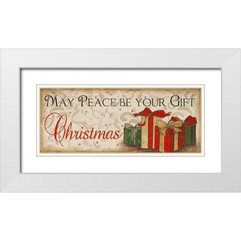 A Gift of Peace White Modern Wood Framed Art Print with Double Matting by Pinto, Patricia