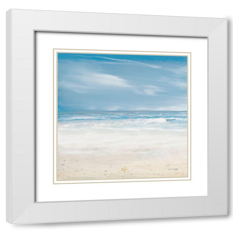 Misty Coastal Days II White Modern Wood Framed Art Print with Double Matting by Kingsley